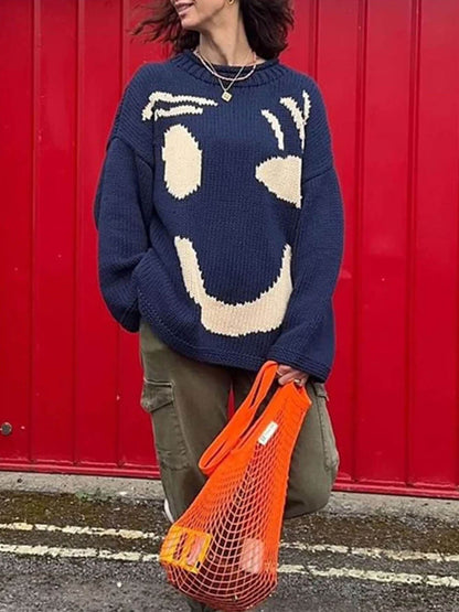 Feel Good Slogan Knit Sweater