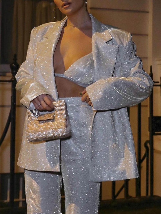 Sequin Loose Fit Blazer