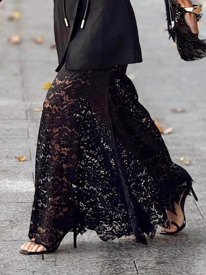 Floral Lace Maxi Skirt