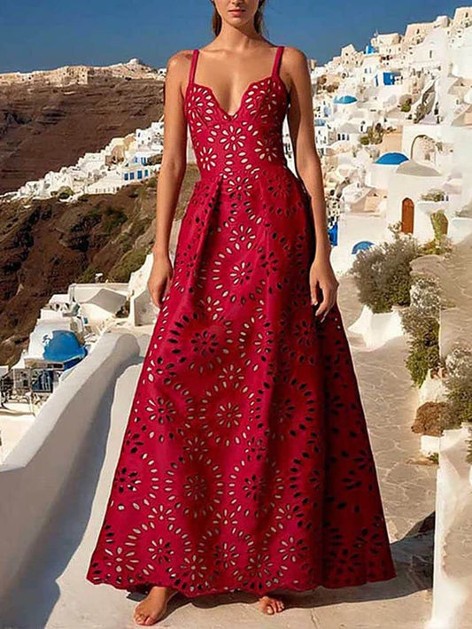 Elegant Cutout Swimsuit and Skirt Set