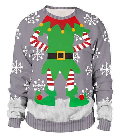 Autumn Winter Christmas Print Jumper