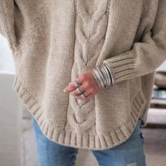 Vintage Cable High Neck Sweater