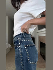 Rivet High Waist Wide Leg Jeans