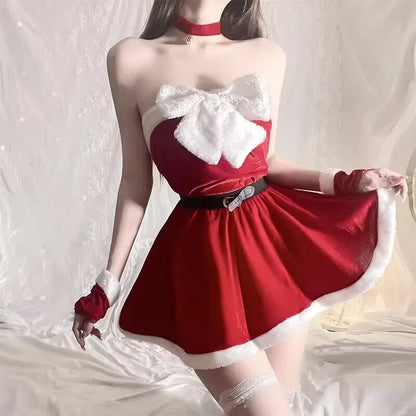 Strapless Santa Corset Dress