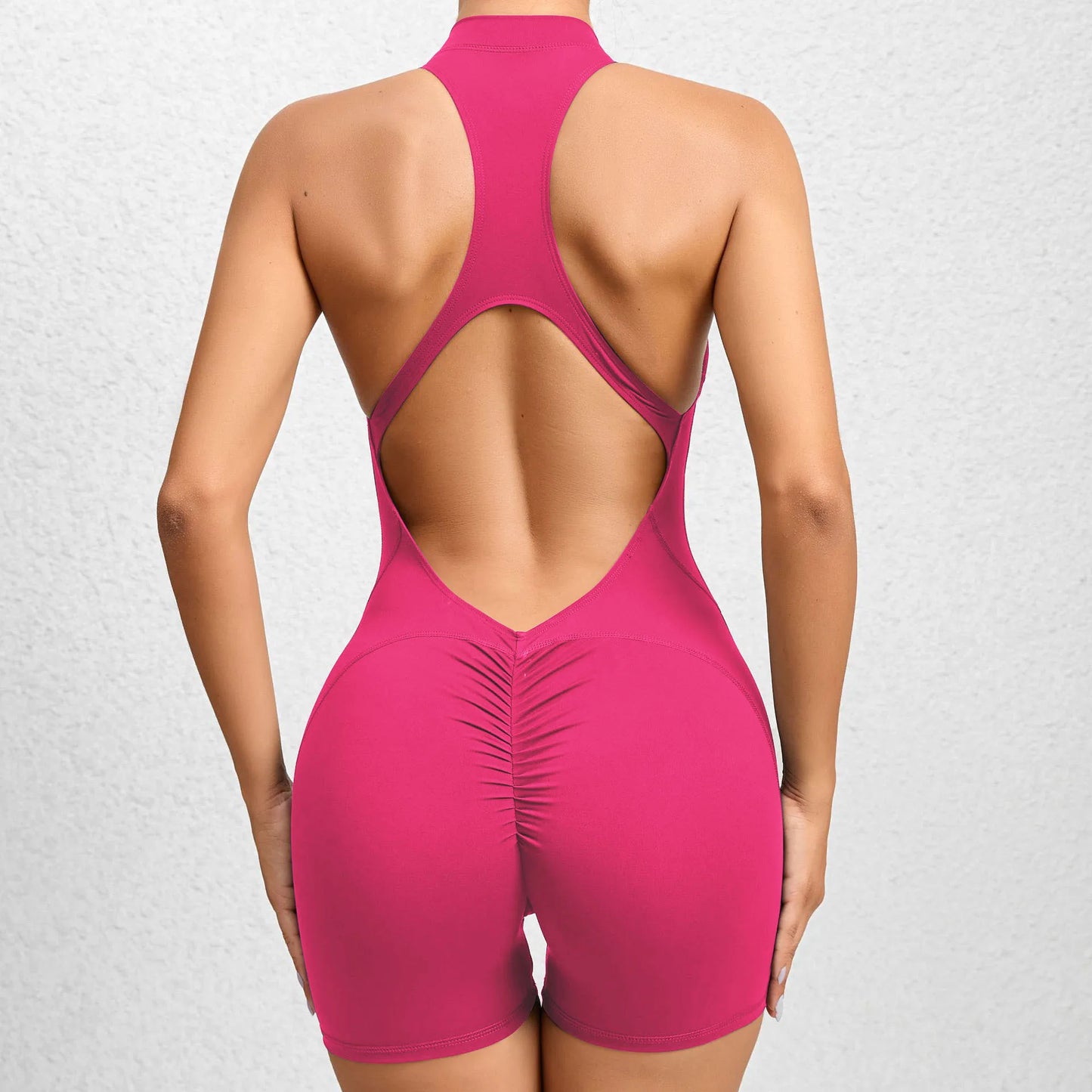 Zip Up Scrunch Butt Yoga Jumpsuit