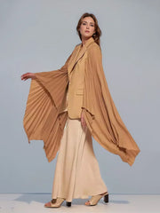 Asymmetric Pleated Blazer