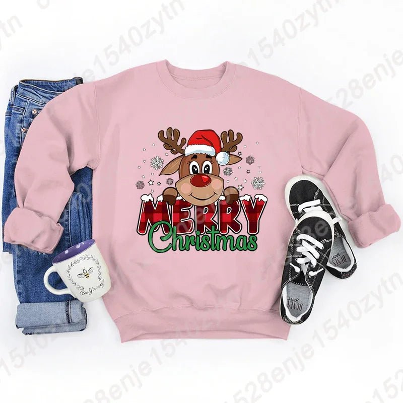 Christmas Reindeer Plaid Sweatshirt