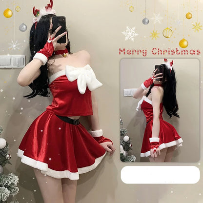 Sexy Christmas Party Skirt Set