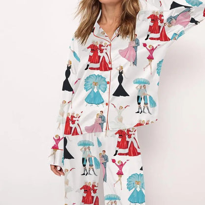 Long Sleeve Top & Plaid Pants Pajama Set