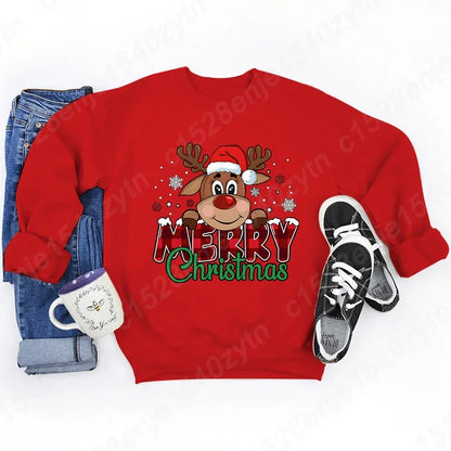 Christmas Reindeer Plaid Sweatshirt