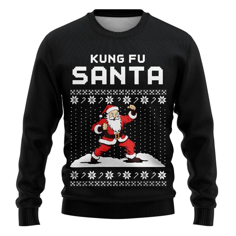 3D Santa Ugly Christmas Sweatshirt