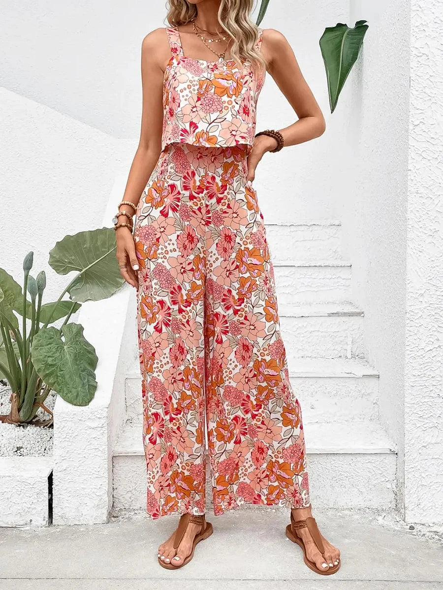 Sexy Halter Print Jumpsuit