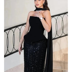 Strapless Mermaid Evening Gown