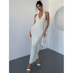 V-Neck Cross Back Summer Dress