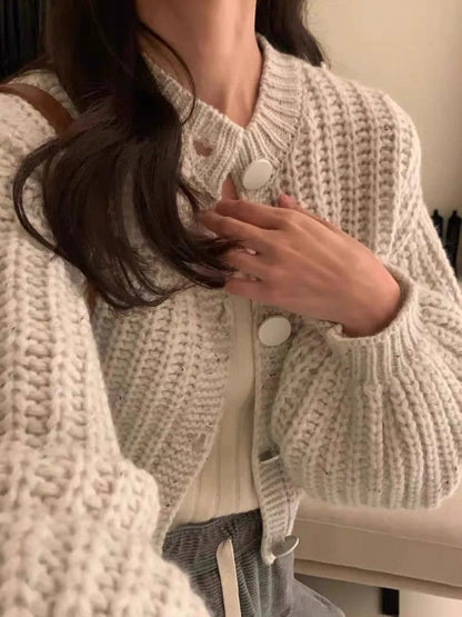 Short Knit Poncho Cardigan