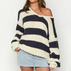 Drop Shoulder V-Neck Pullover