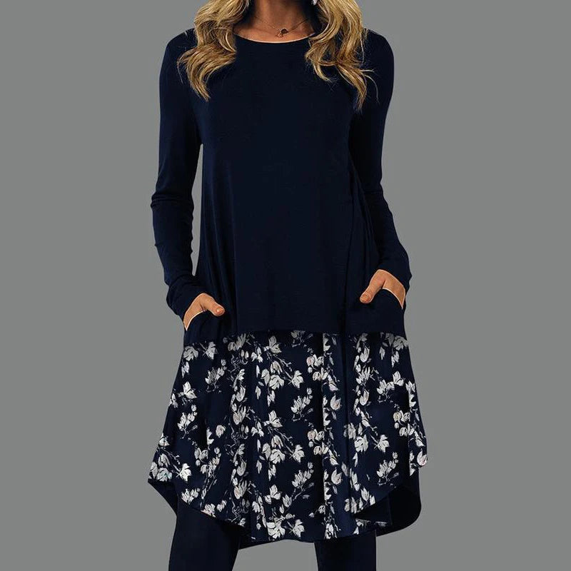 Vintage Print Mini Dress