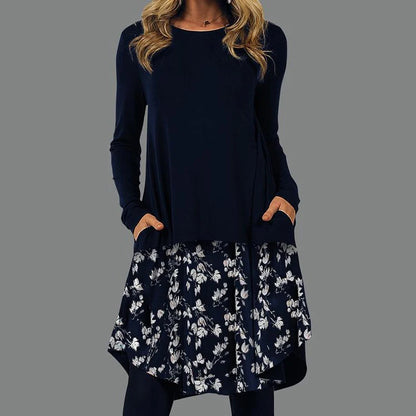 Vintage Print Mini Dress