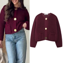 Women’s Cropped Sweater Cardigan