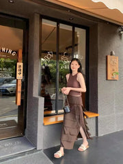 Cascading Ruffle Long Skirt