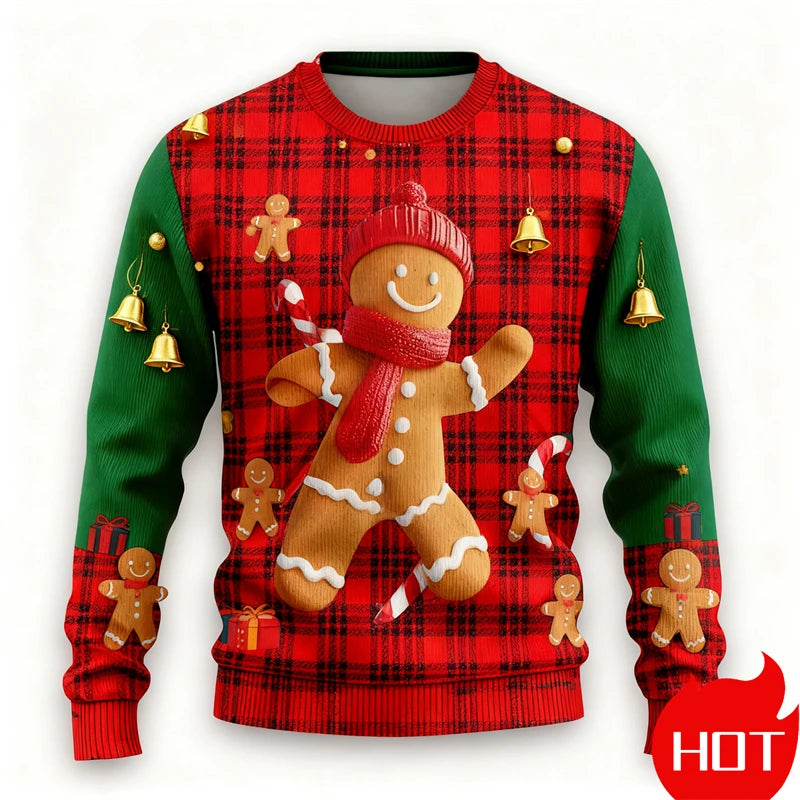 Gingerbread 3D Print Ugly Sweater
