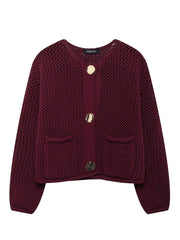 Hollow Out Chunky Knit Cardigan