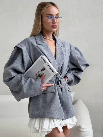 Elegant Lapel Blazer Jacket