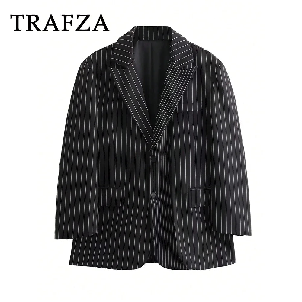 Elegant Oversized Single Breasted Blazer