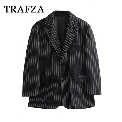 Elegant Oversized Single Breasted Blazer