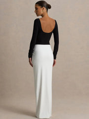 Long Sleeve Backless Maxi Dress