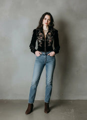 Floral Printed Lapel Jacket