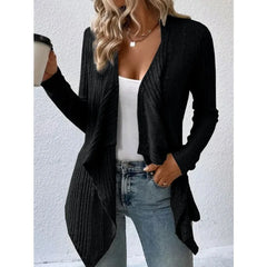 Solid Color Cardigan Sweater