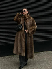 Mixed Color Lapel Coat