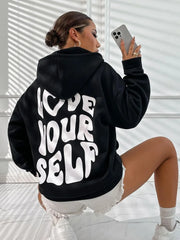 Drop Shoulder Fleece Hoodie