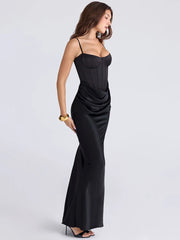Black Spaghetti Strap Maxi Dress
