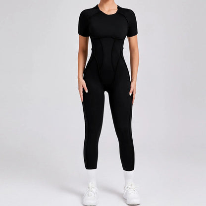 Backless Long Sleeve Yoga Jumpsuit
