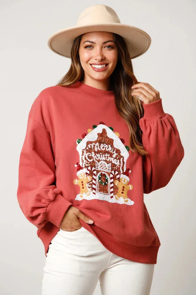 Women’s Ugly Christmas Sequin Sweatshirt