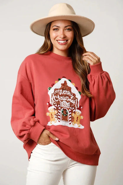 Women’s Ugly Christmas Sequin Sweatshirt