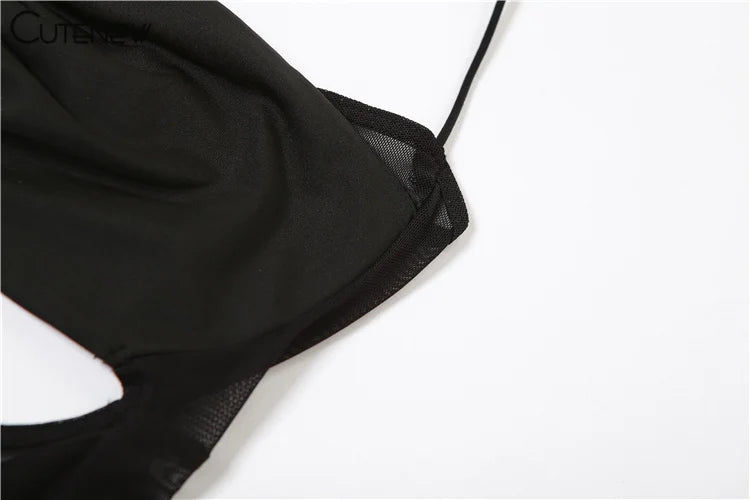 Mesh Spaghetti Strap Jumpsuit