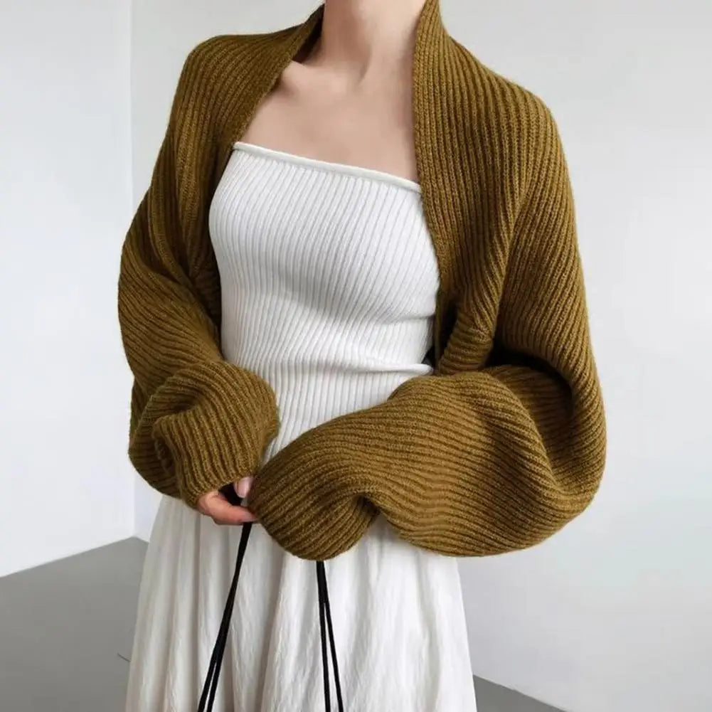 Solid Color Knitted Jacket