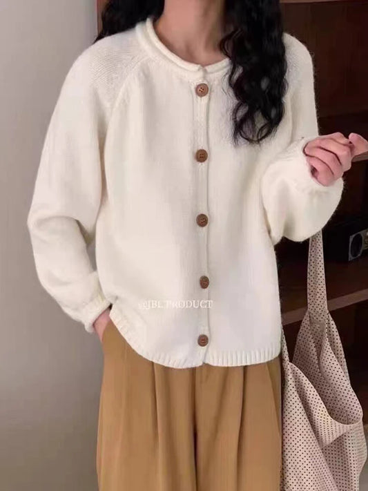 Jacquard Crochet Knit Cardigan