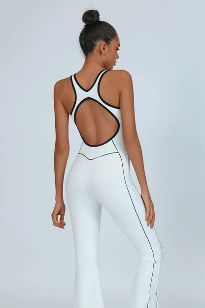 Backless Flare Yoga Jumpsuit