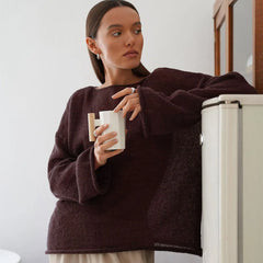 Hollow O-Neck Knit Sweater