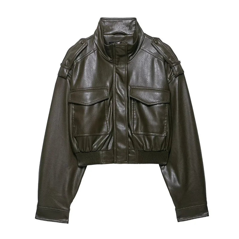 Solid Long Sleeve Streetwear Jacket