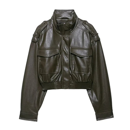 Solid Long Sleeve Streetwear Jacket