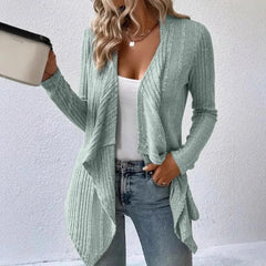 Solid Color Cardigan Sweater