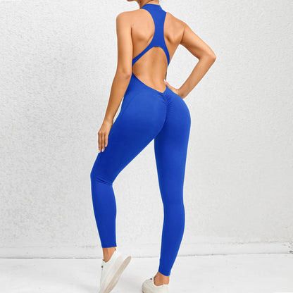 Zip Up Scrunch Butt Yoga Jumpsuit
