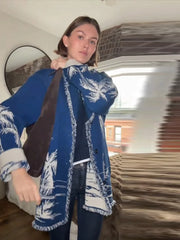 Boho Print Knit Cardigan