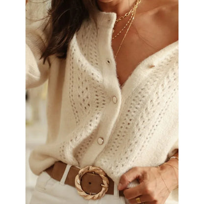 Hollow Crochet Knit Cardigan