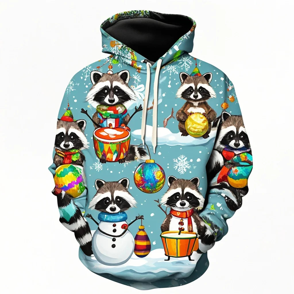 Capybara Print 3D Hoodie for Men